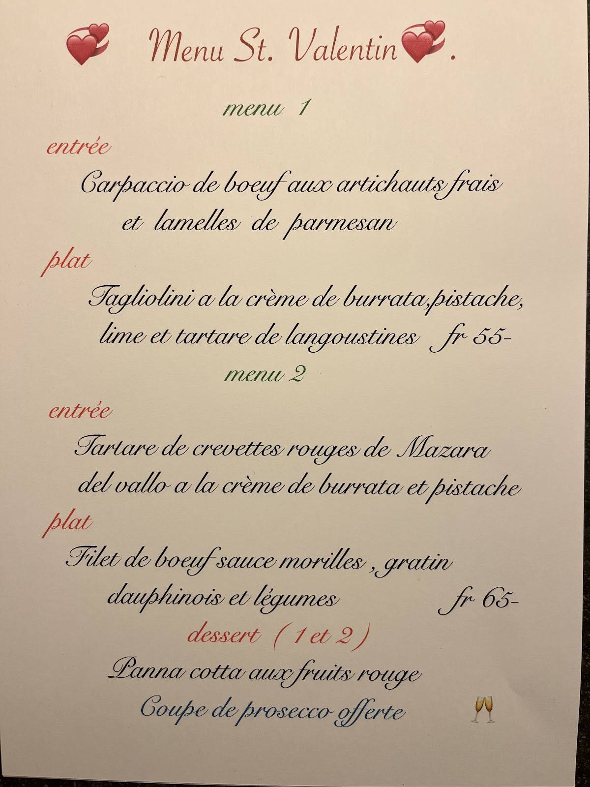 Menu di La Bruschetta 