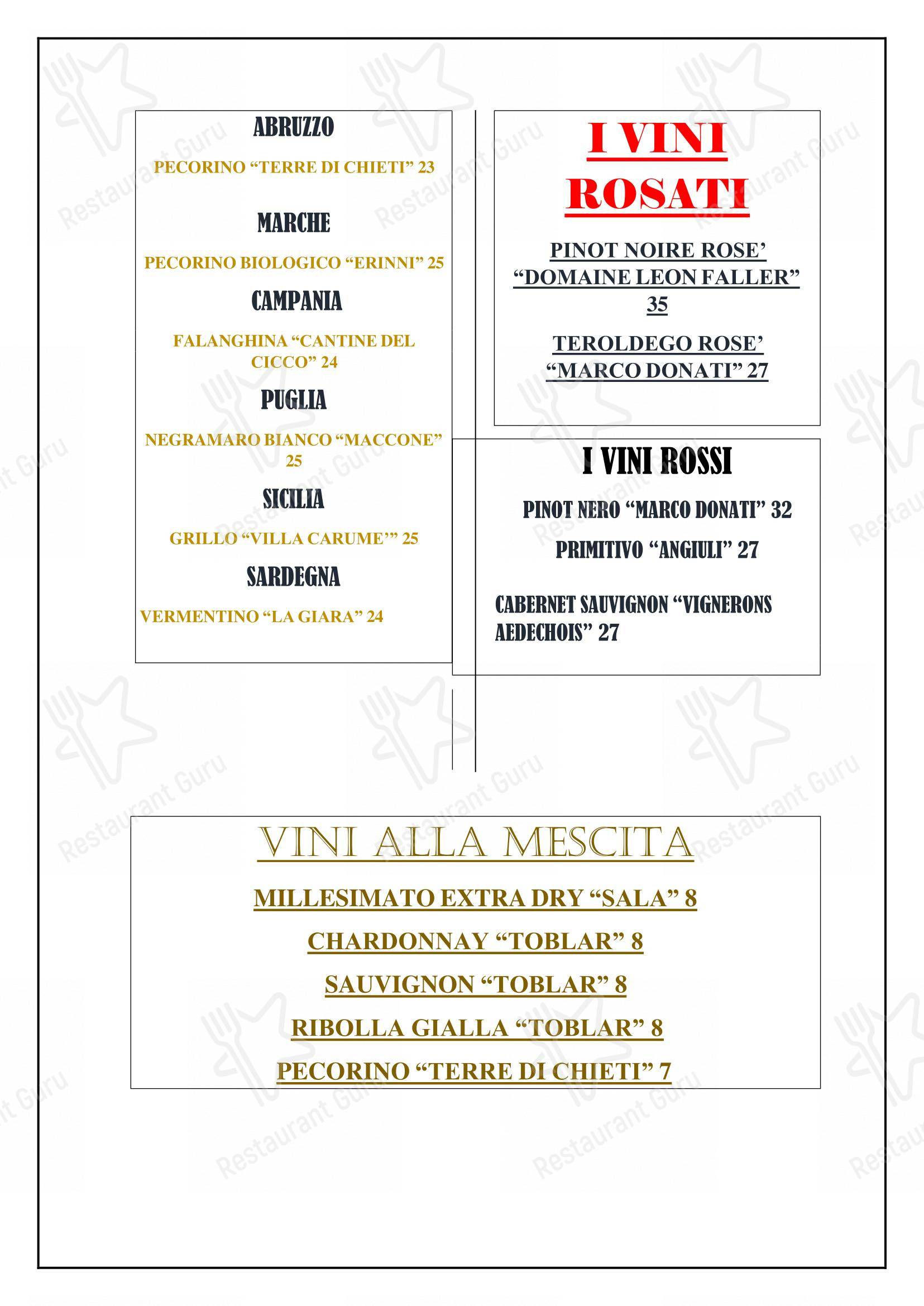 Menu di La Caletta - Menu