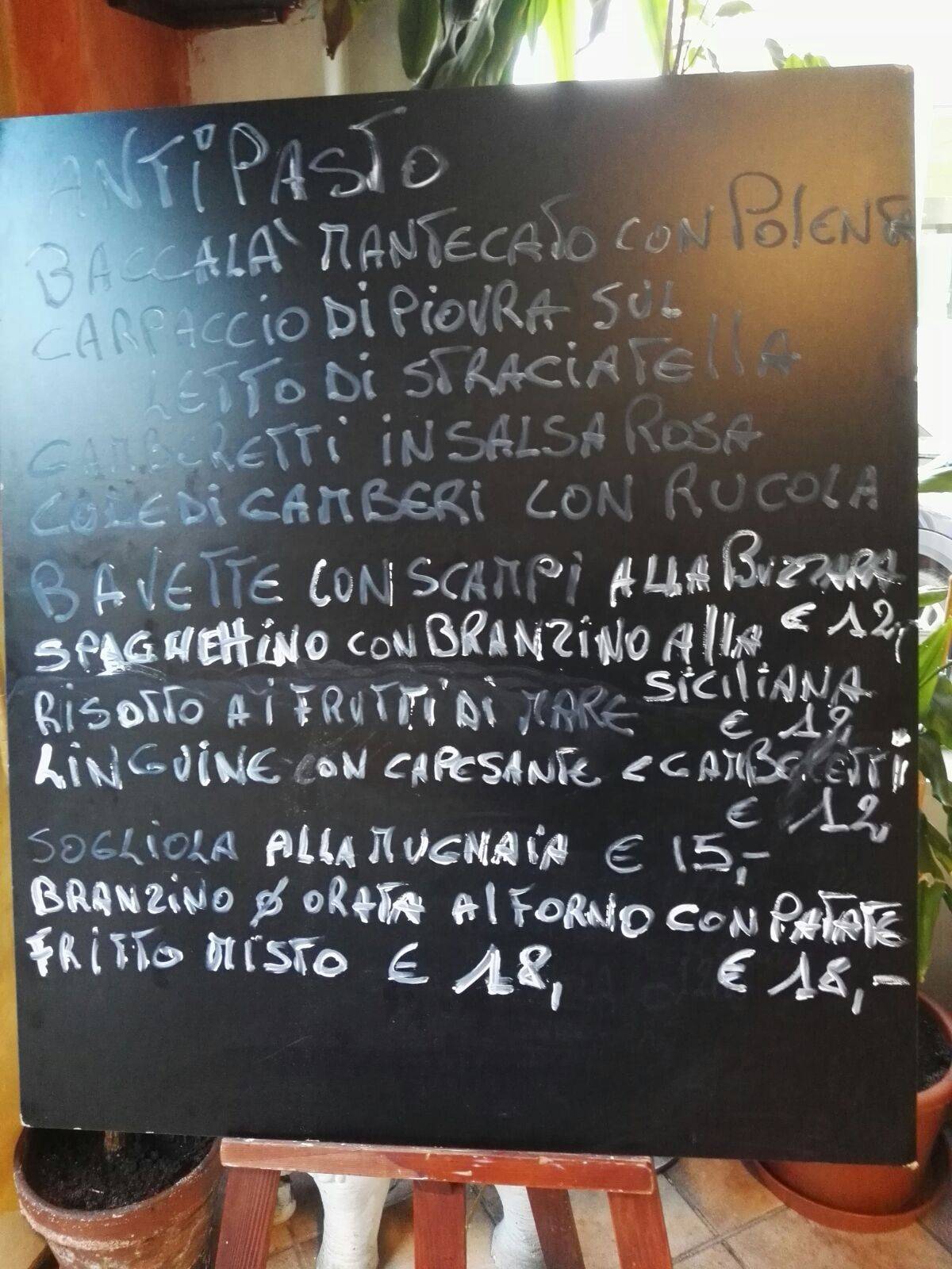 Menu di La Cantinaccia 