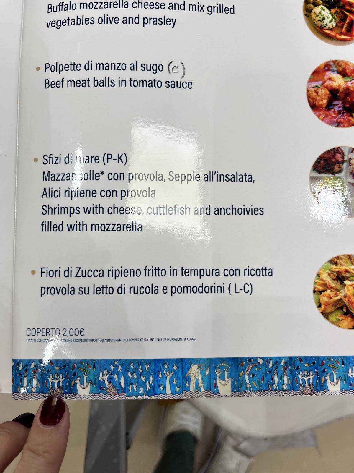 Menu di La cucina di sofi 
