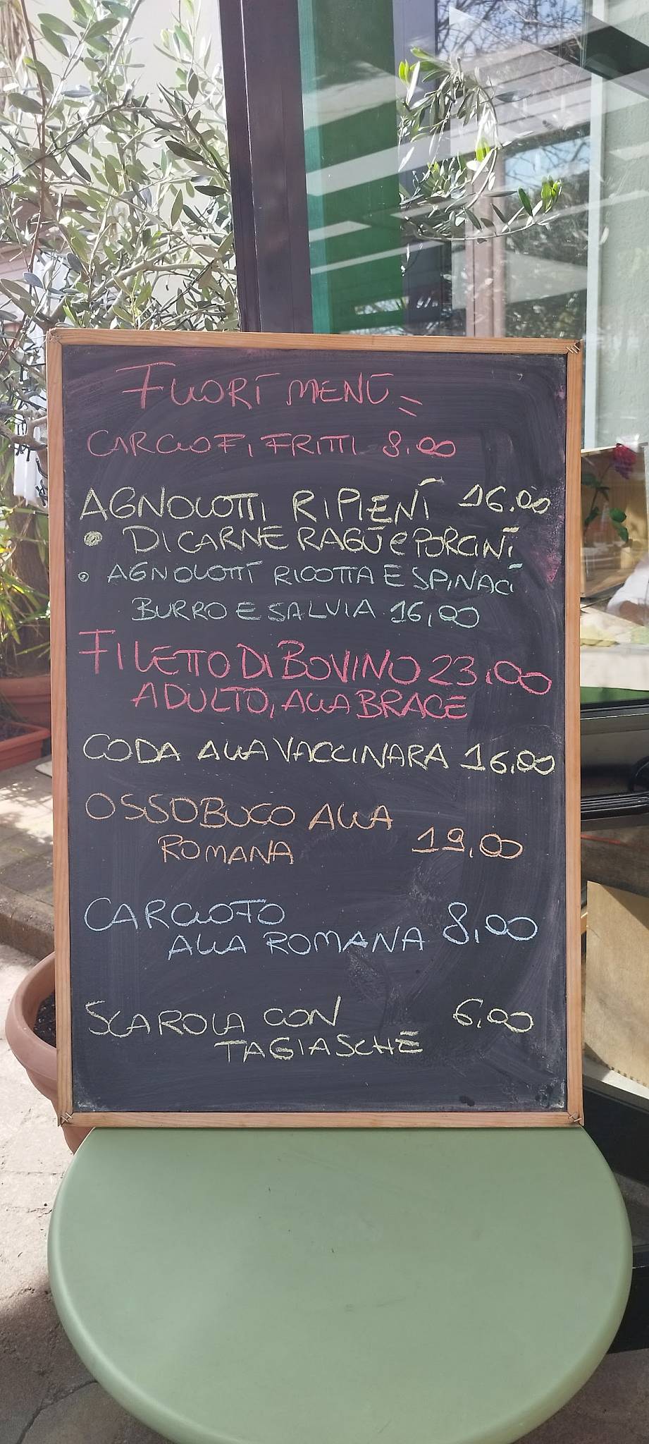 Menu di La Felicetta Restaurant Trattoria 
