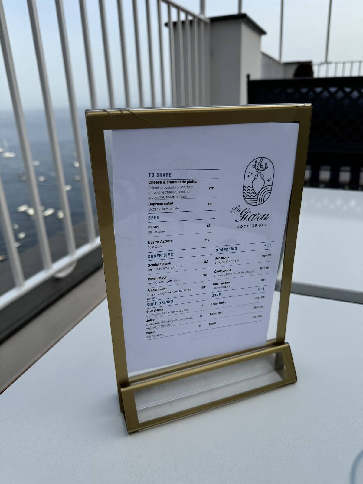 Menu di La Giara Rooftop Bar 