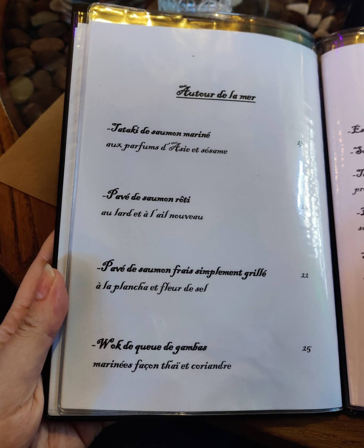 Menu de La Jeep