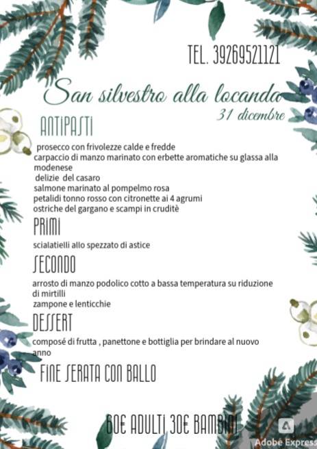 Menu di La locanda di baron 
