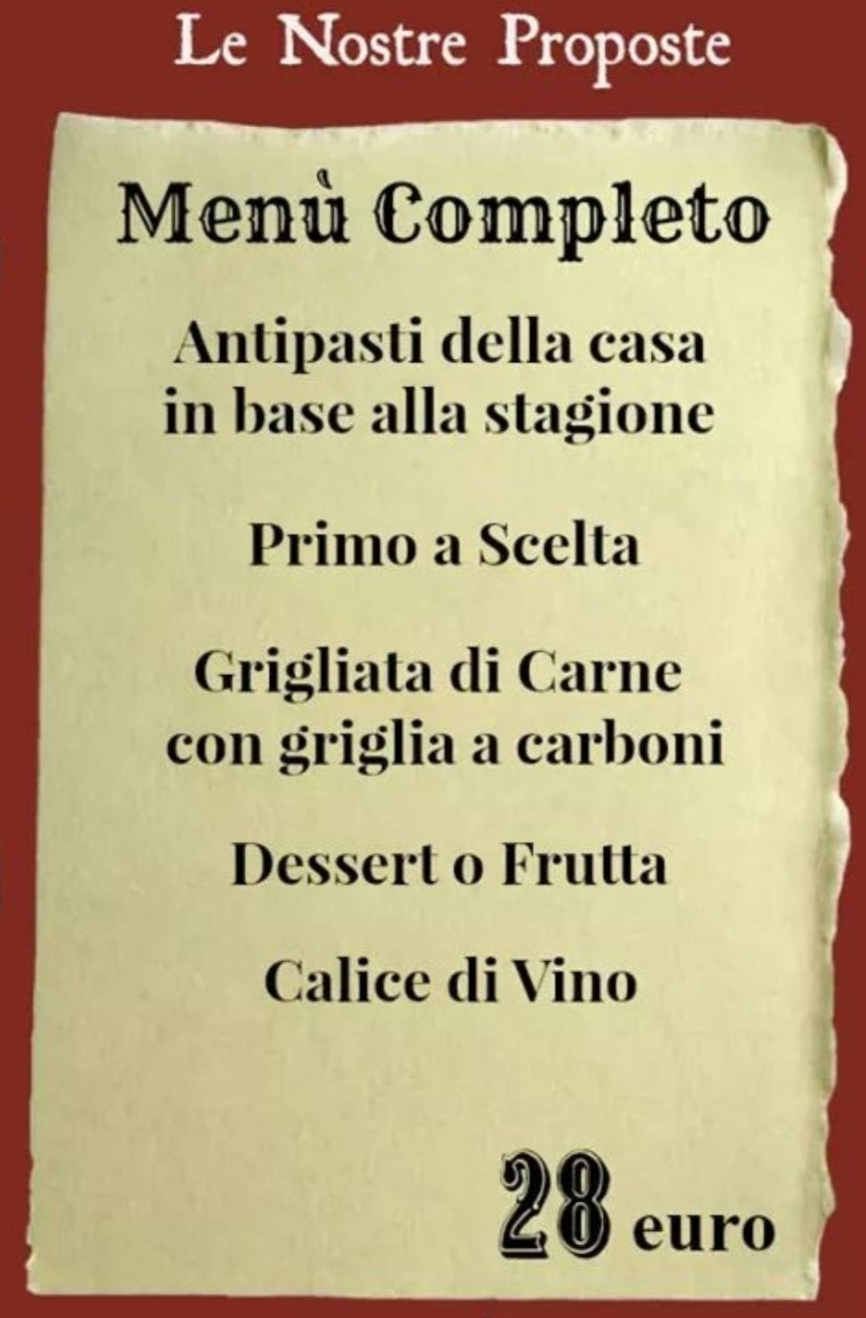 Menu di La locanda di baron 