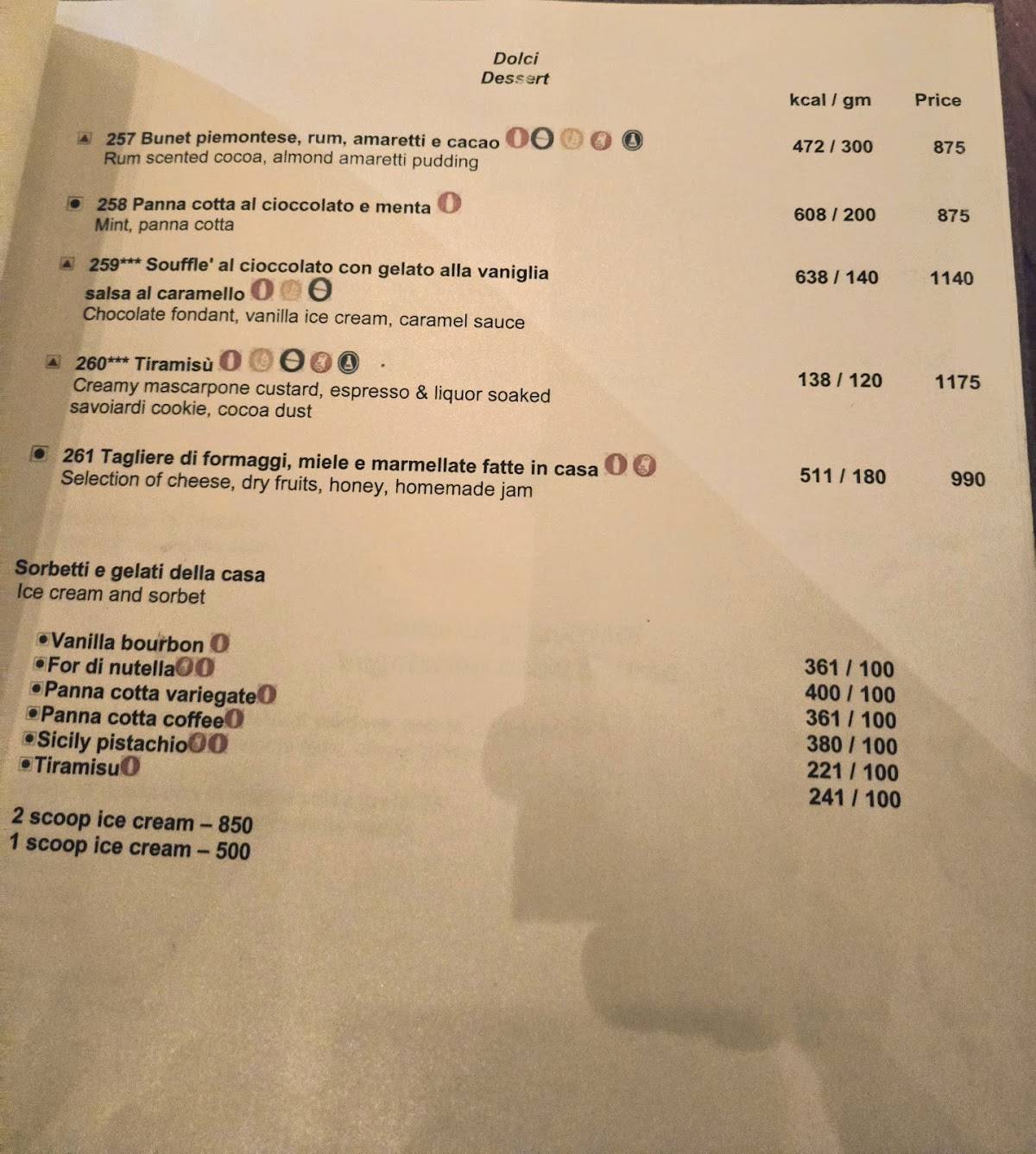 La Piazza menu