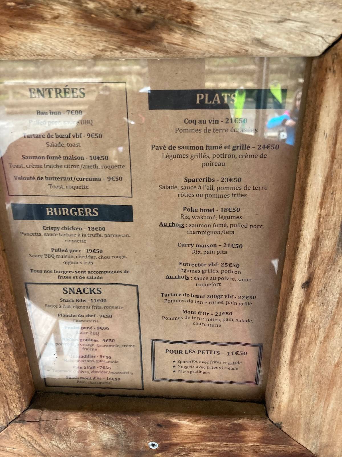 Menu de La Reposette