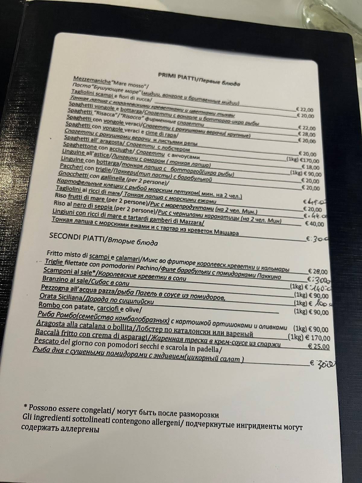 Menu di La Risacca 6 