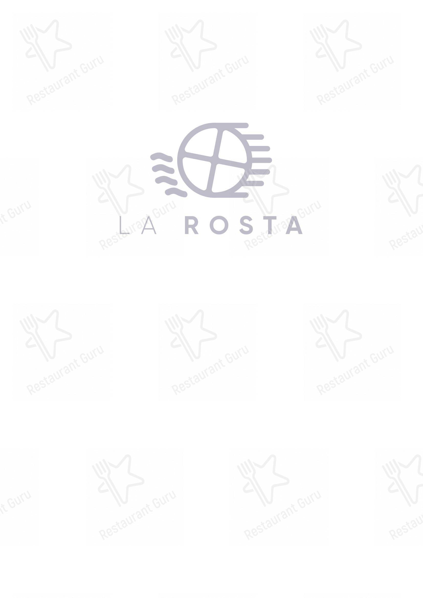 Menu di La Rosta - Menu