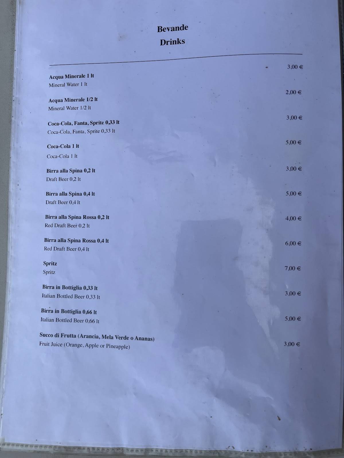 Menu di La Rustichella 