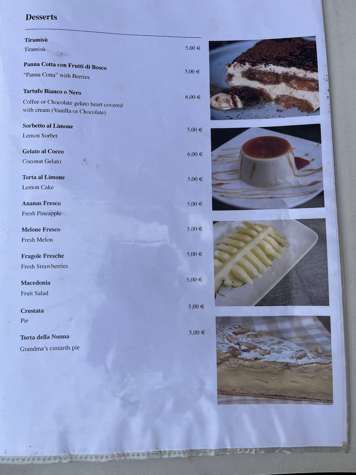 Menu di La Rustichella 