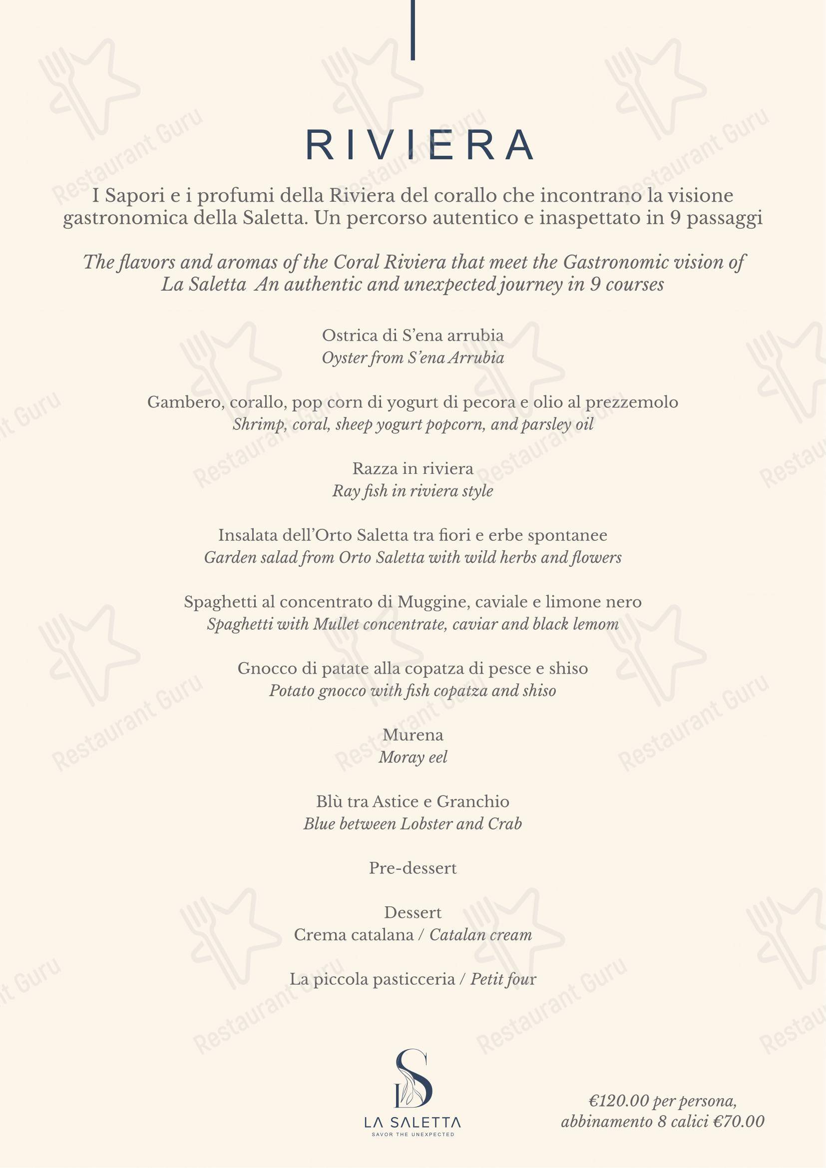 Menu di La Saletta - Menu