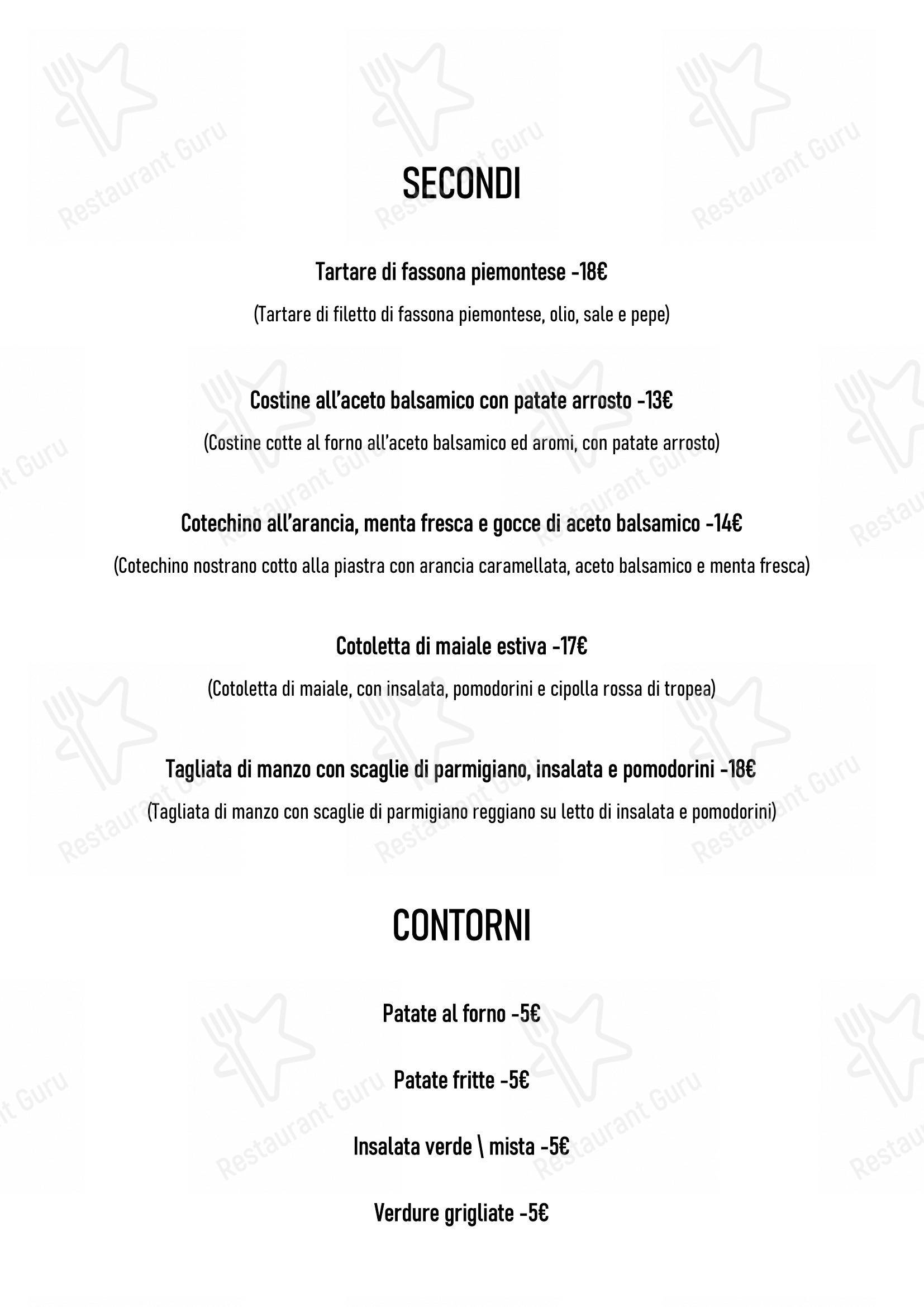 Menu per La Svolta ristorante