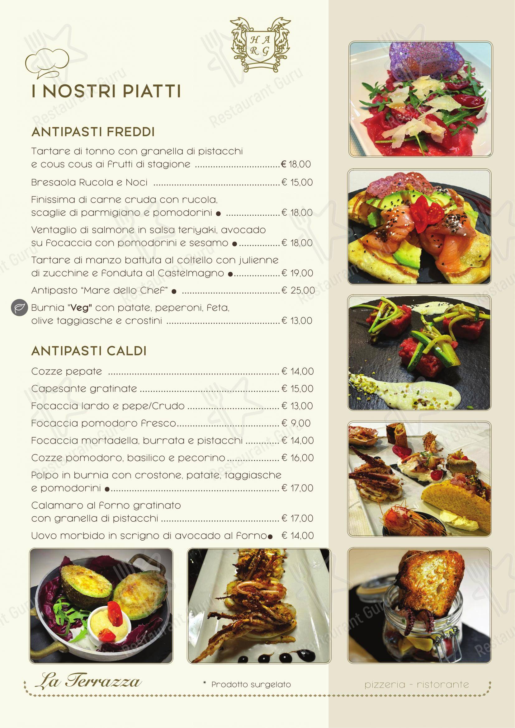 Menu di La Terrazza - Menu