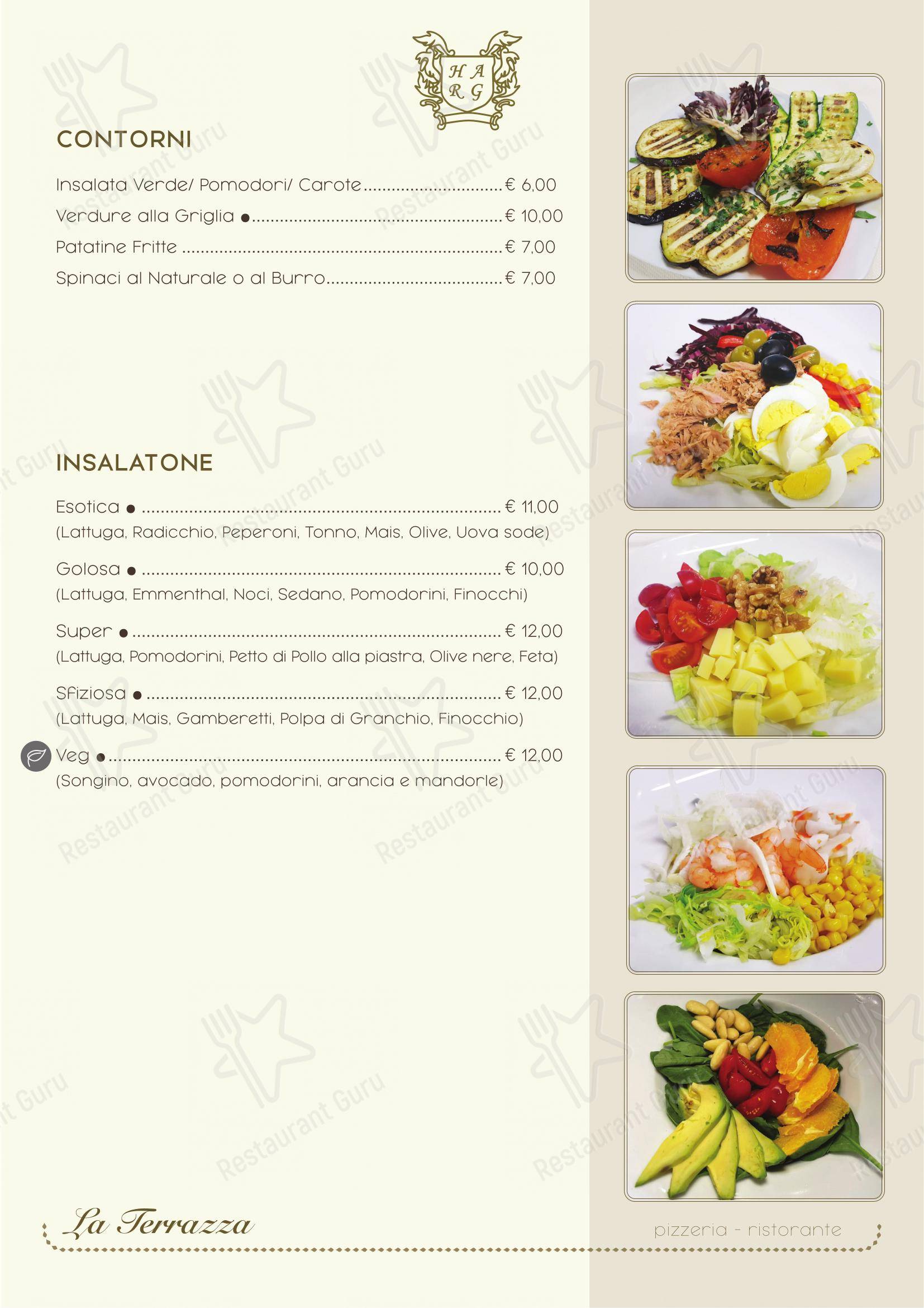Menu di La Terrazza - Menu