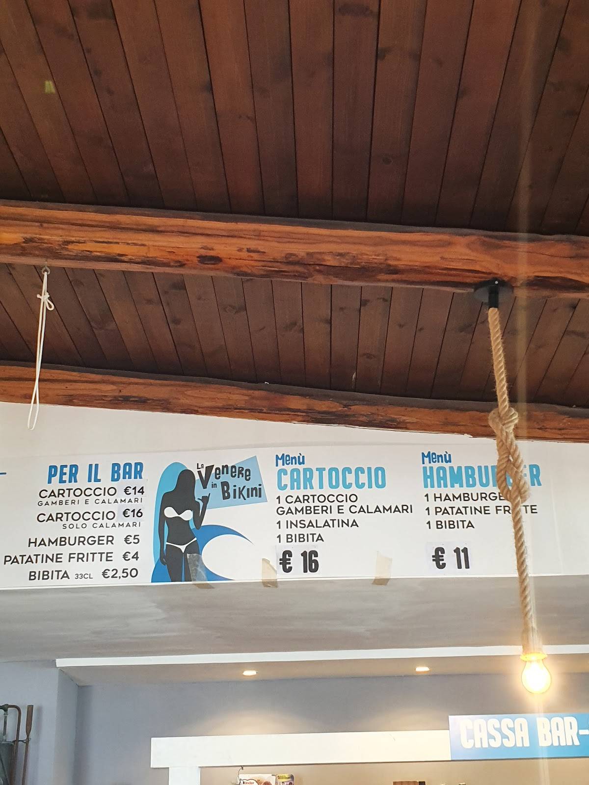Menu di La Venere in Bikini 