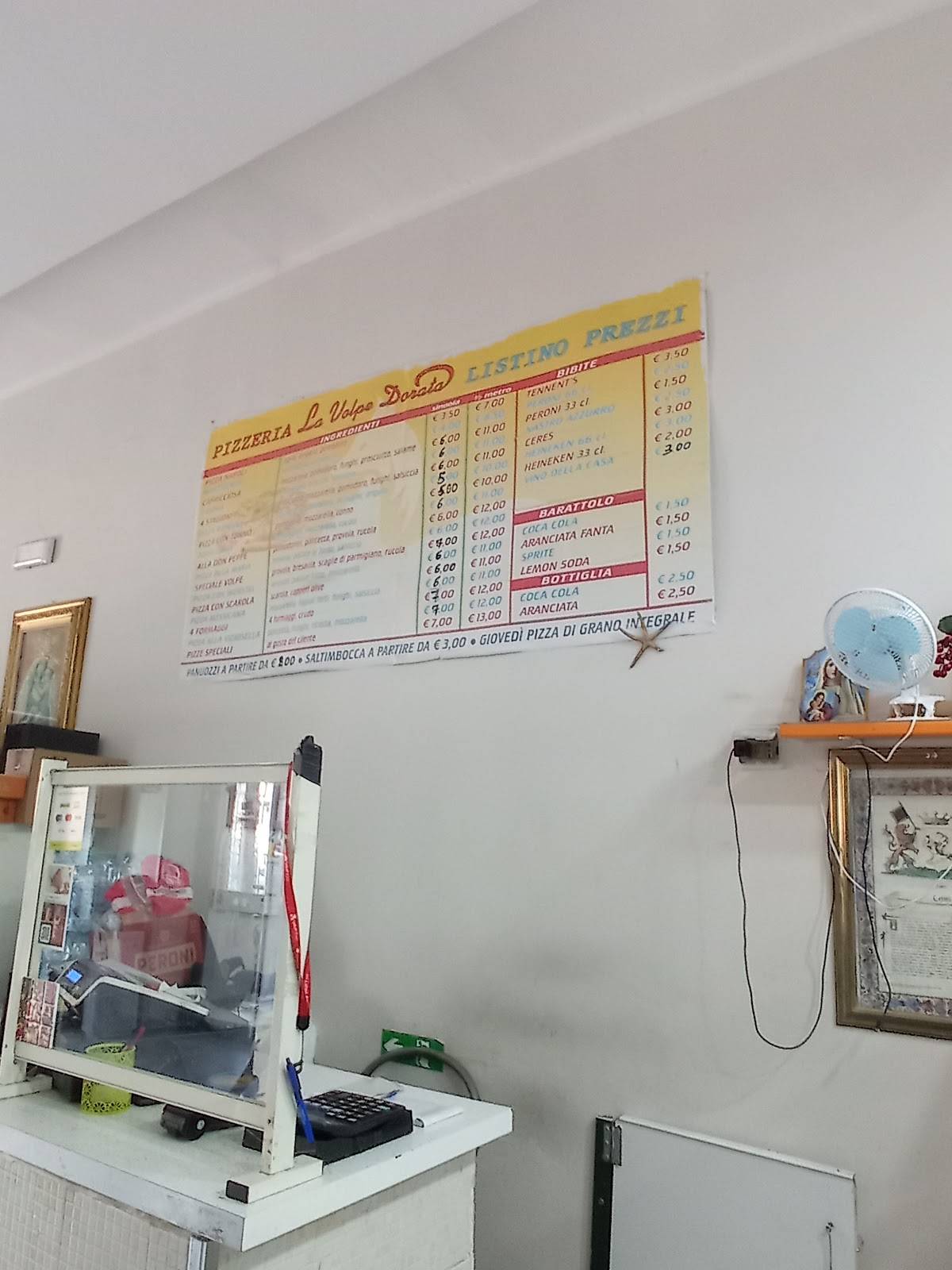 Menu di La Volpe Dorata 