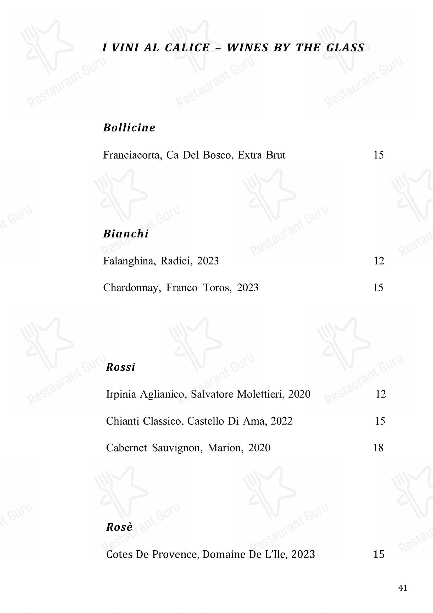 菜单 per Casa Mariantonia pub & bar