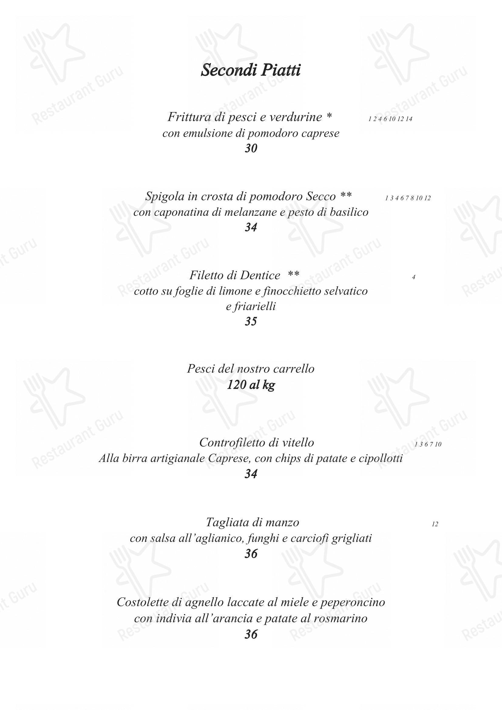 Menu bar per Casa Mariantonia pub & bar