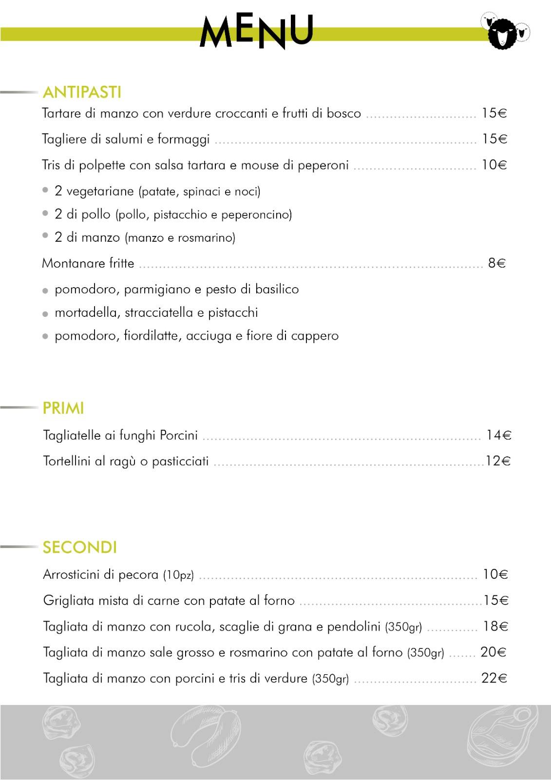 Menu di Trattoria Pizzeria Terra e Mare da Donato il Camionista 