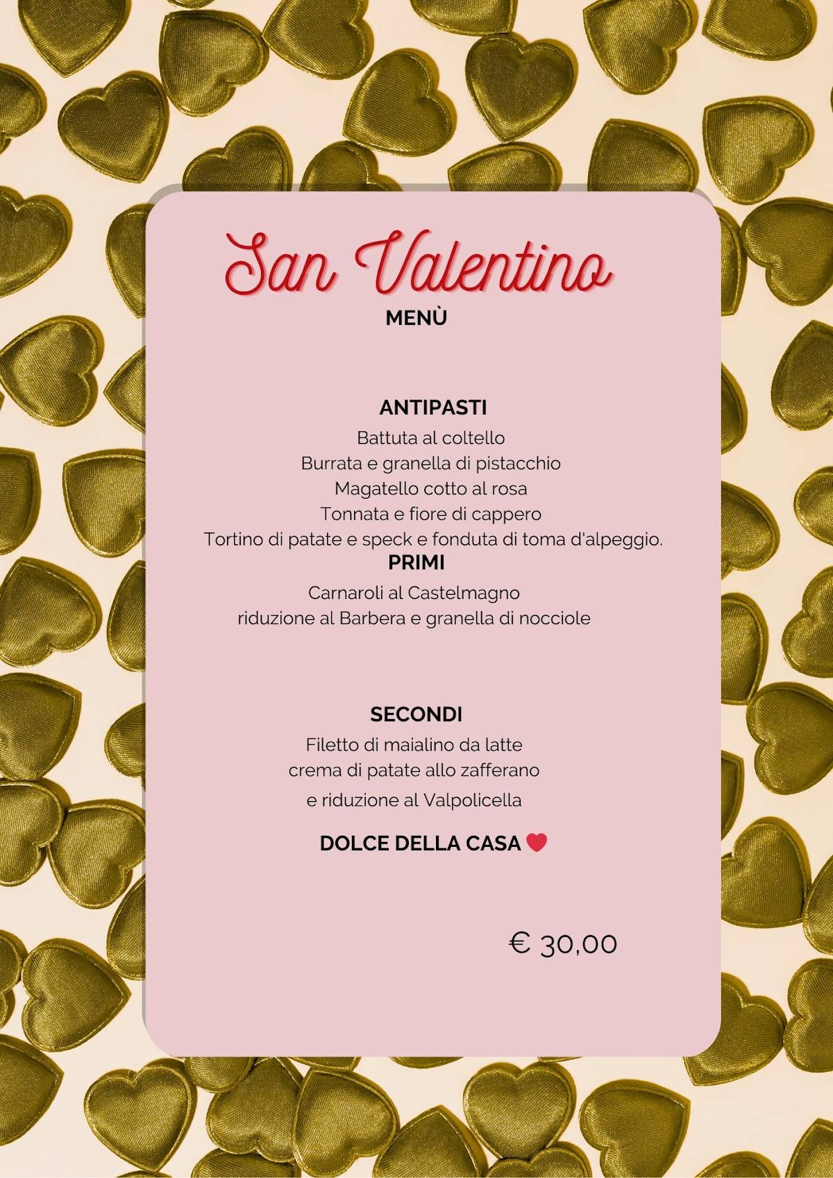 Menu di Ristorante Laghetto di Casalgiate 