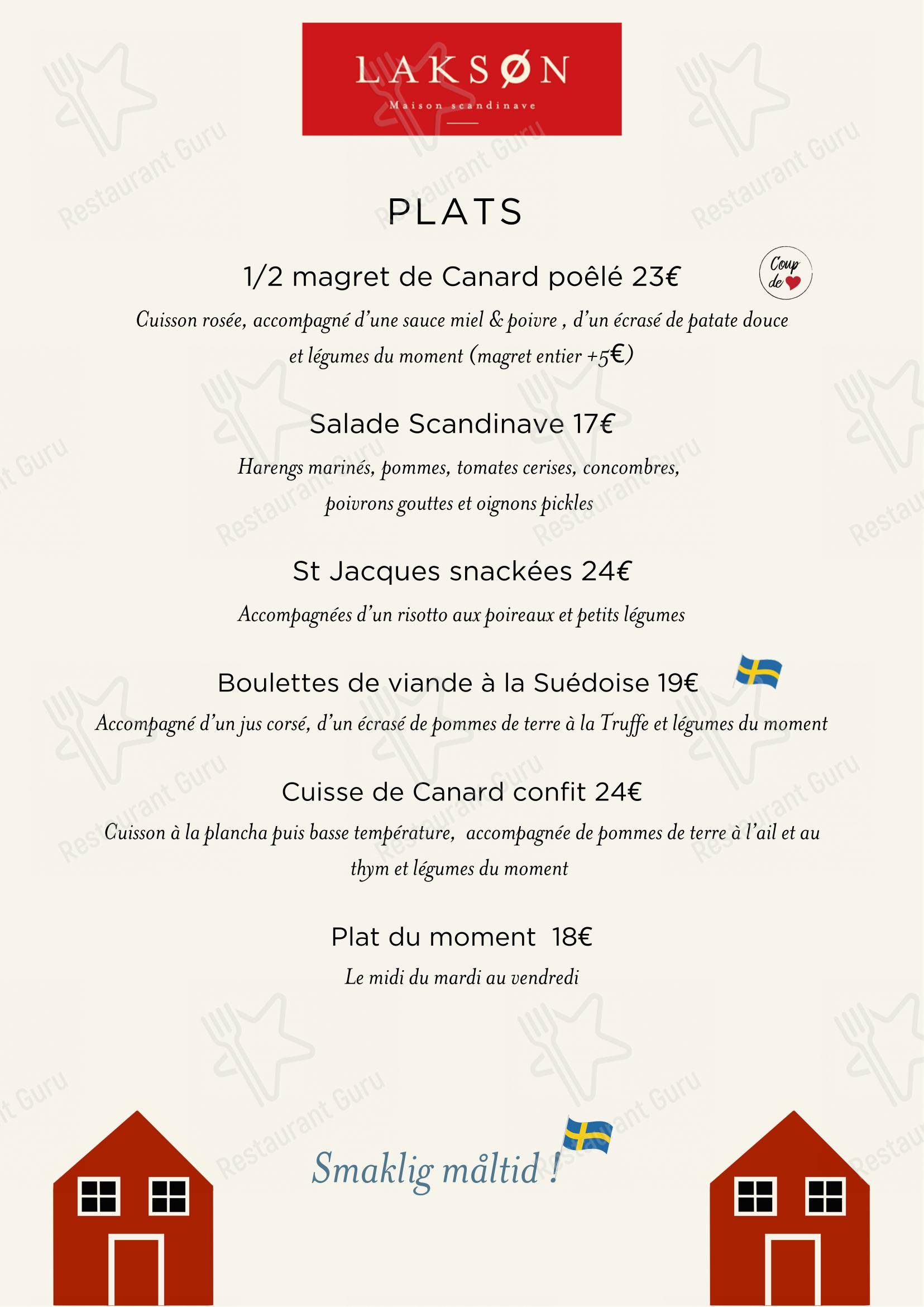 Menu pour Laksøn Rouen - Menu