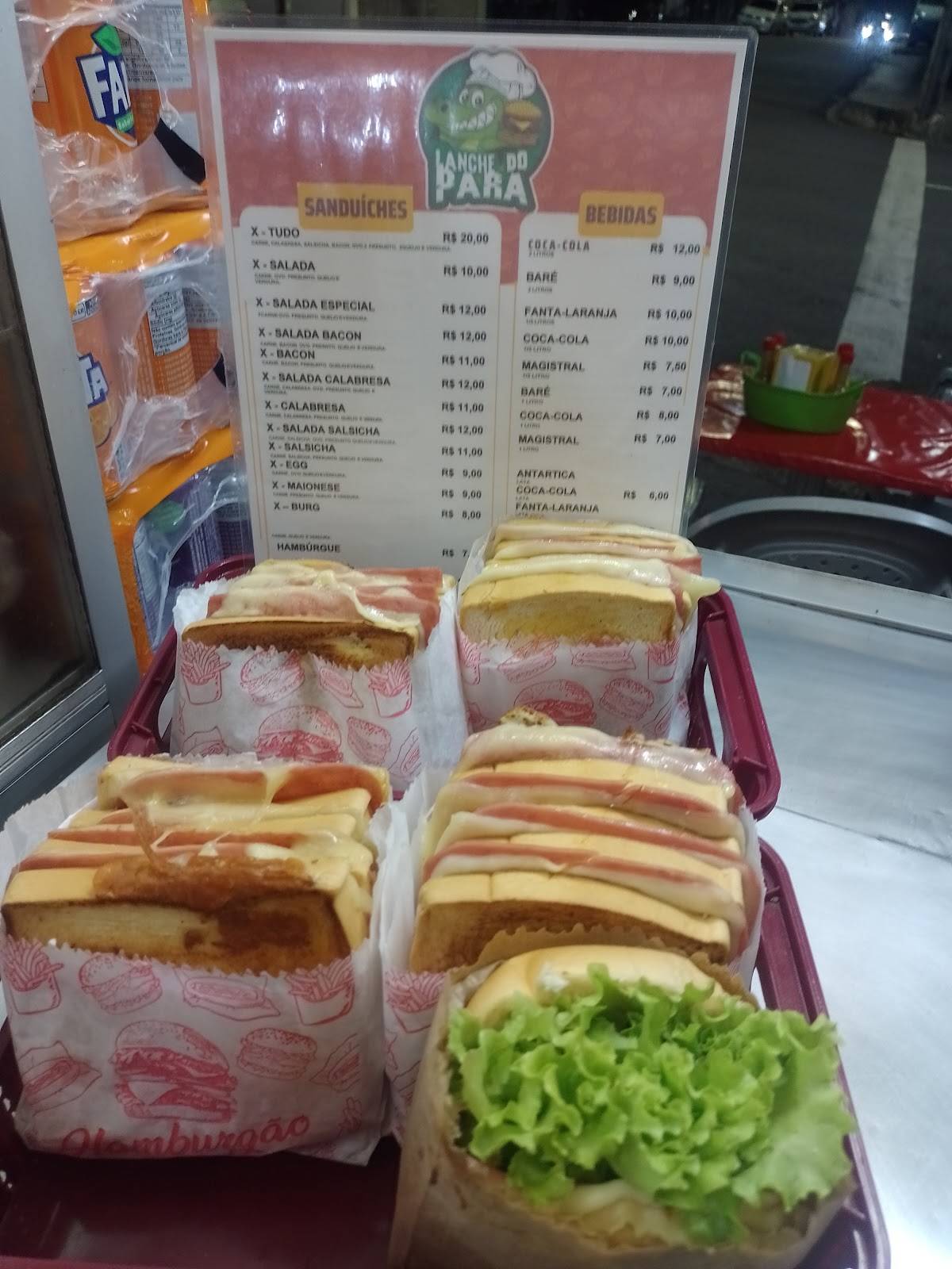 Lanche do Pará , perto de casa cardápio