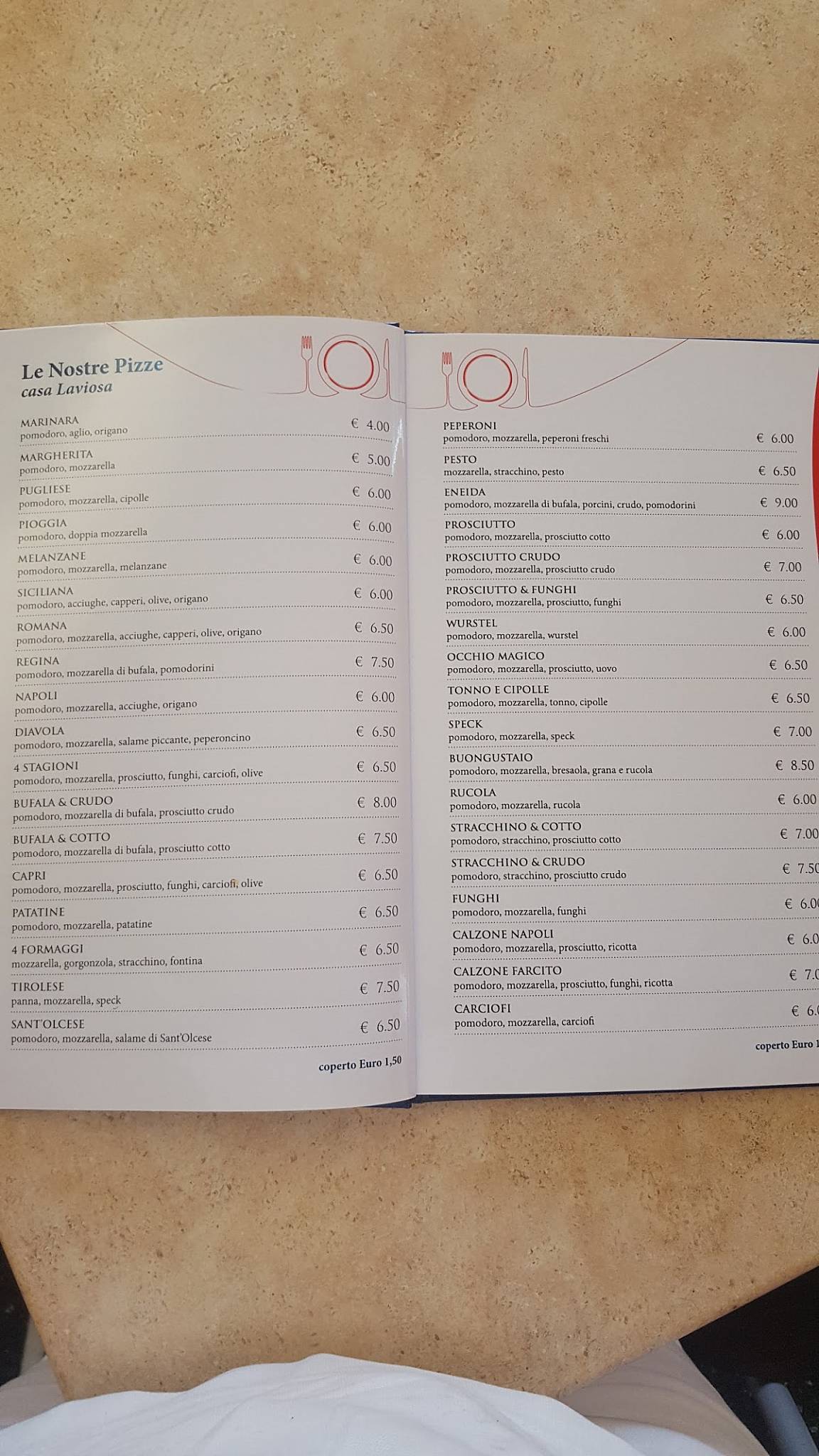 Menu di Laviosa 