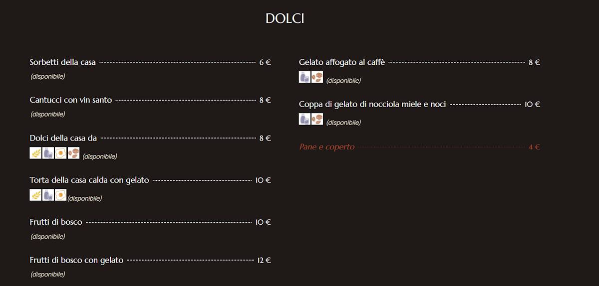 Menu di Le 5 Terre 