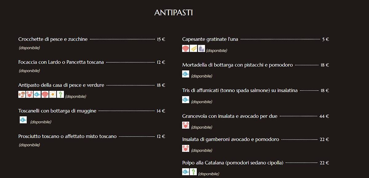 Menu di Le 5 Terre 
