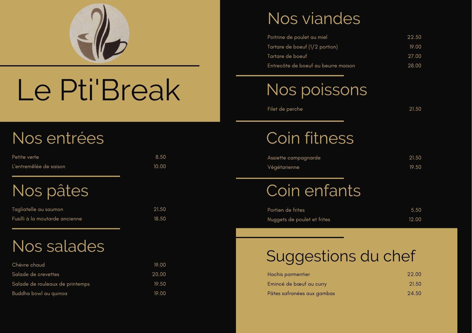 Menu di Le Pti'Break 