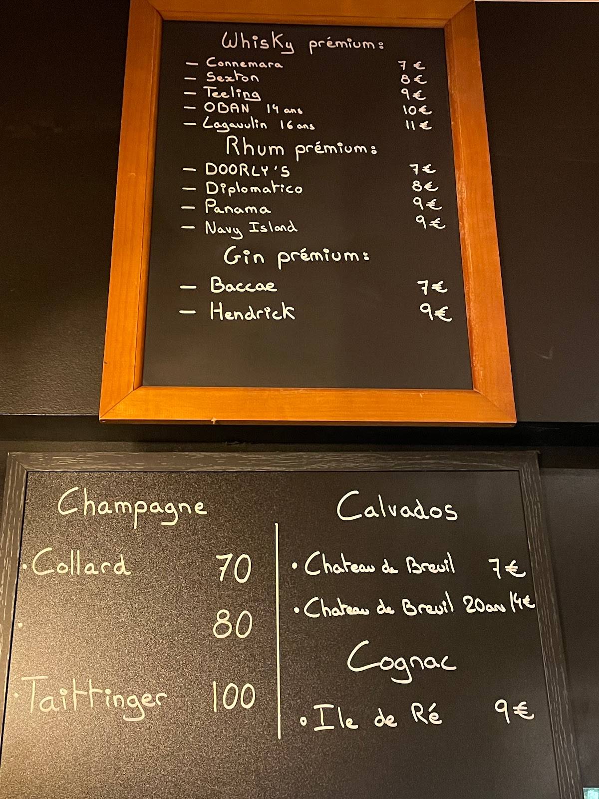 Menu de Les Imposteurs