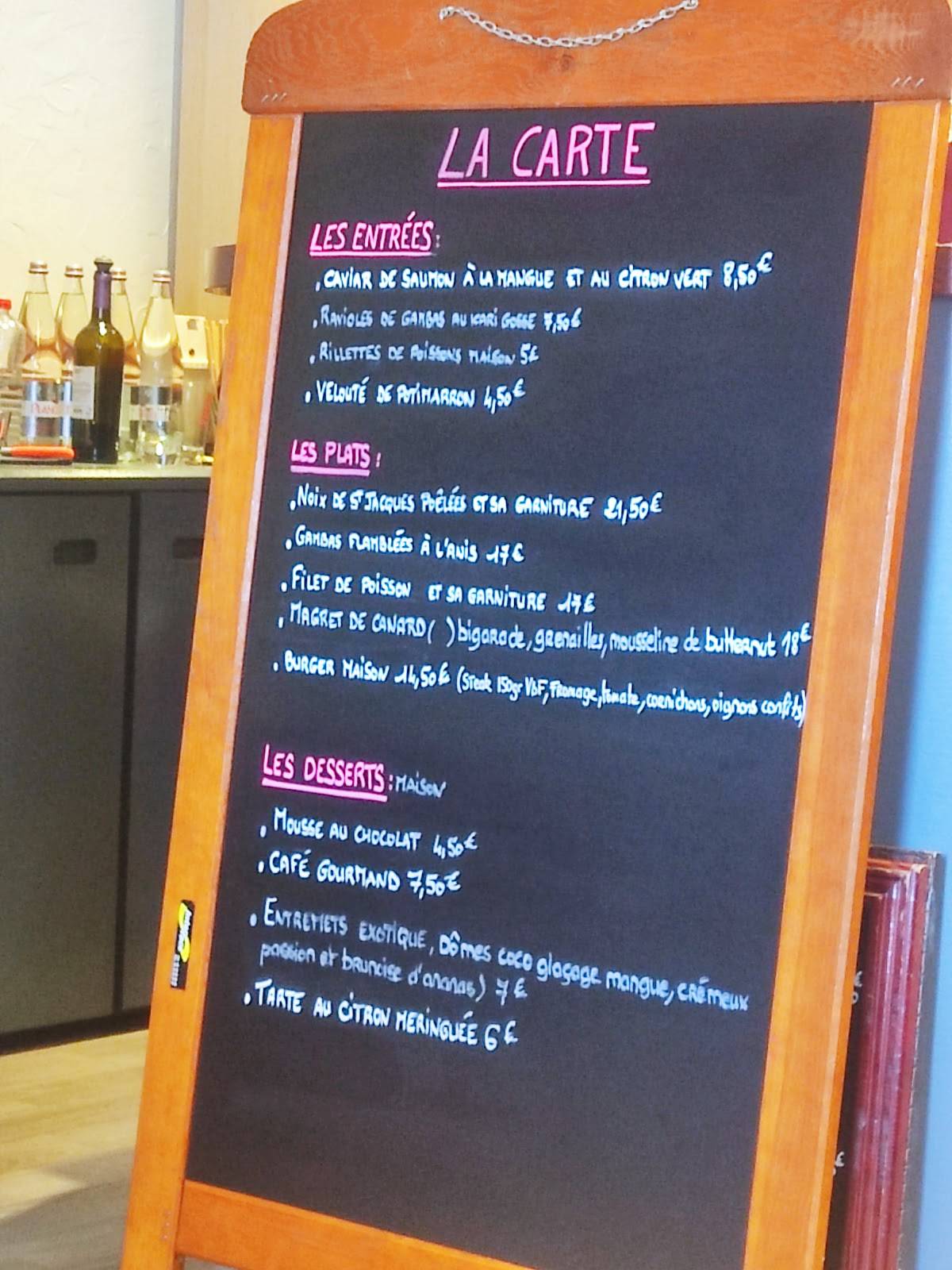 Menu de Les petites voiles rouges