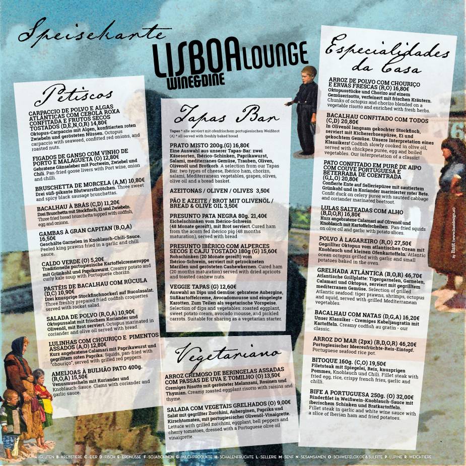Menu de Lisboa Lounge Dine & Wine