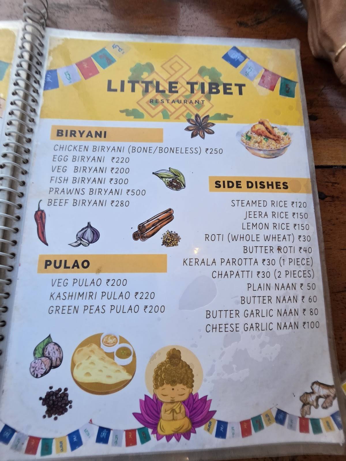 Little Tibet menu