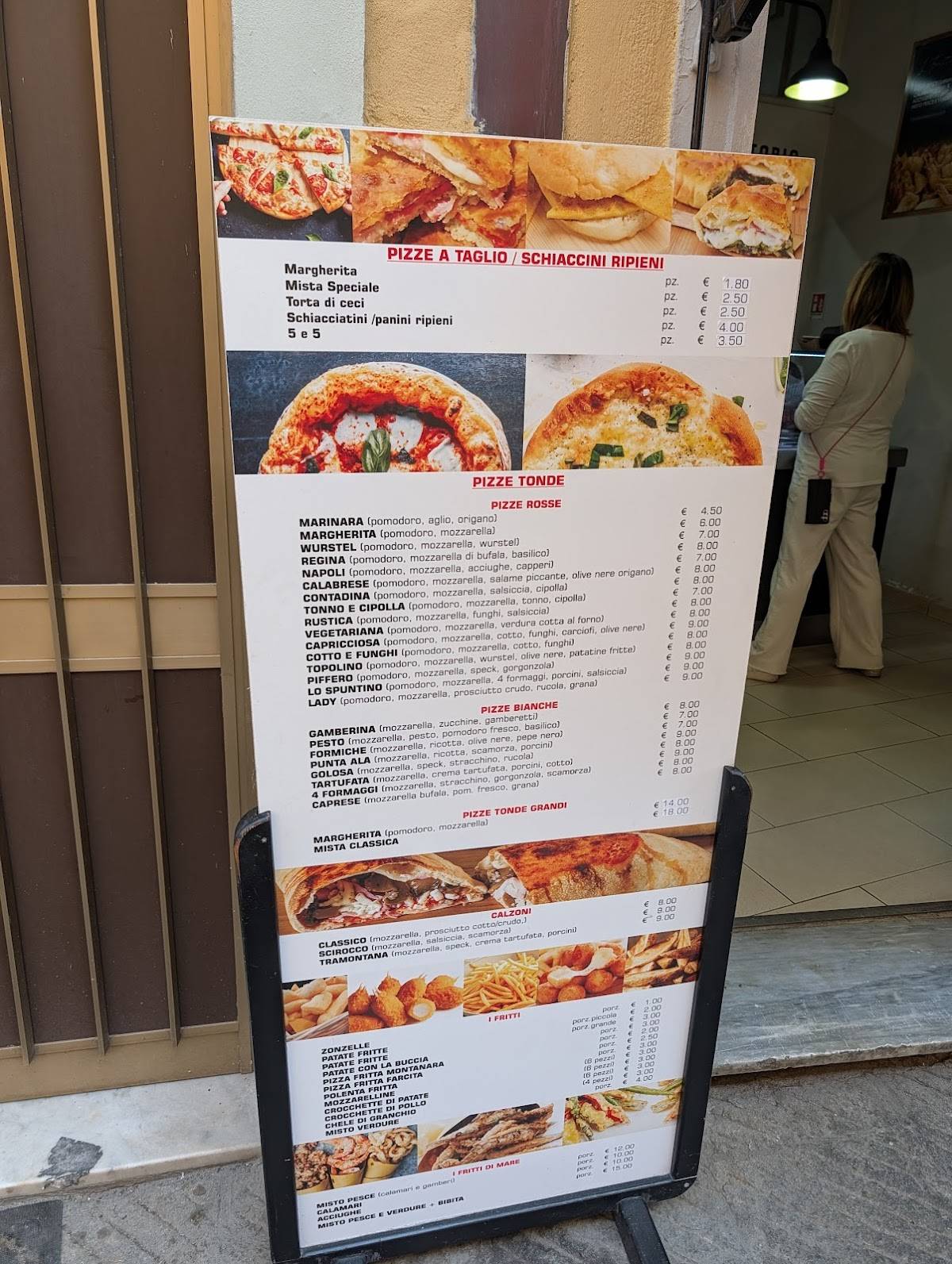 Menu di Lo Spuntino “Pizzeria & Friggitoria” Pizza al taglio, pizze tonde & fritto misto da asporto a Piombino 