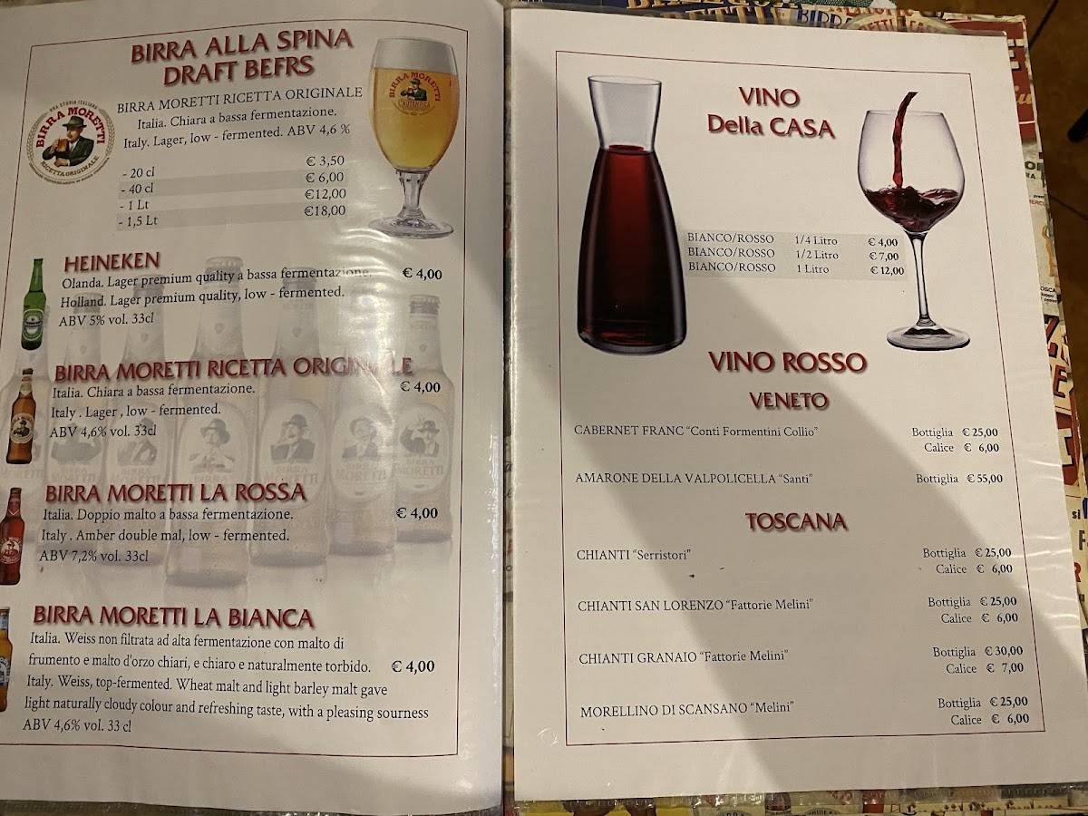 Menu di Lo Zozzone 