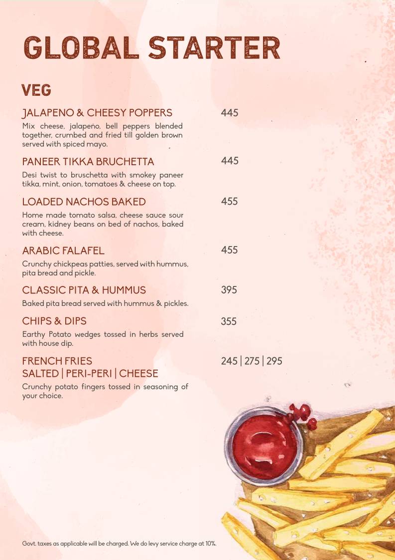 Lord Of The Drinks menu