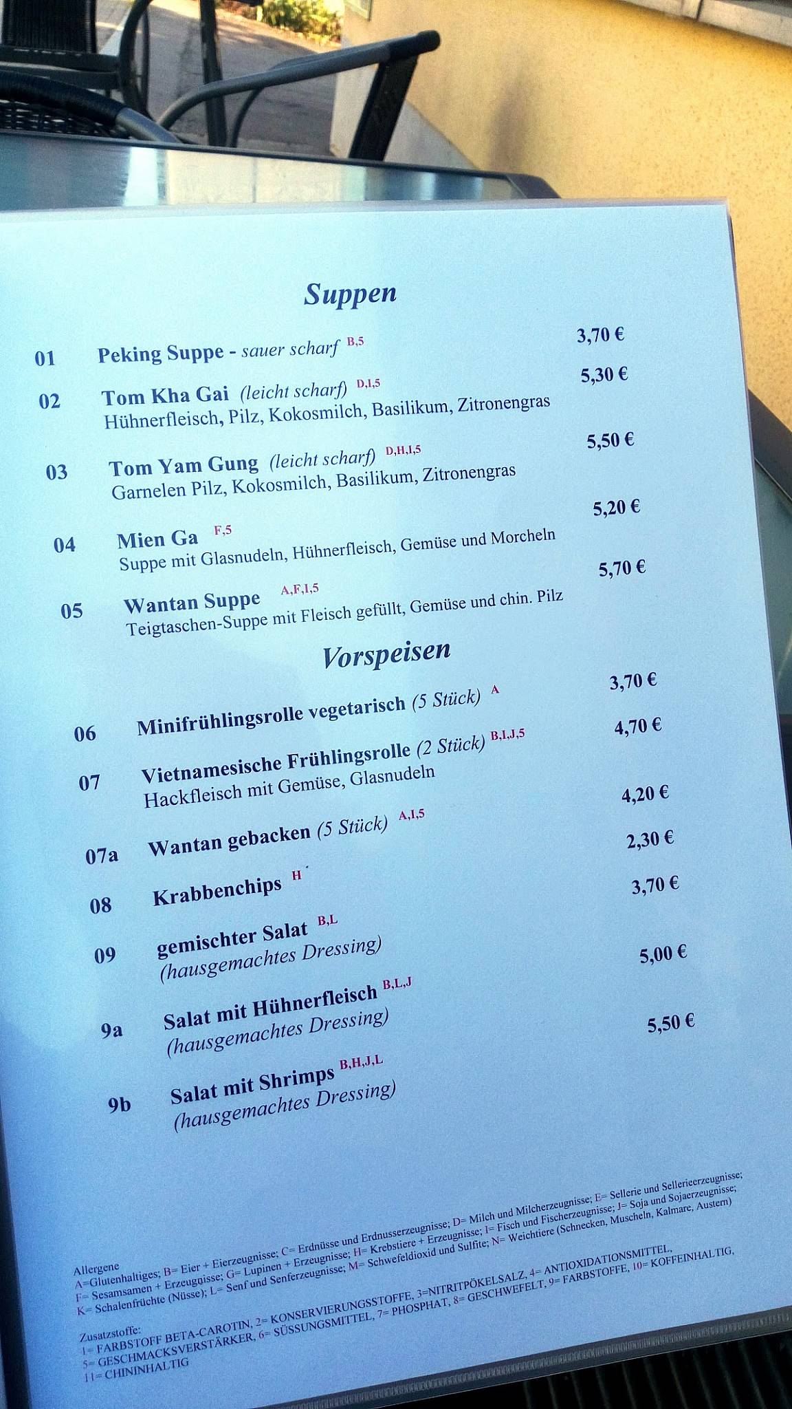 Speisekarte Von Lotus Asia K Che Restaurant Ki Legg