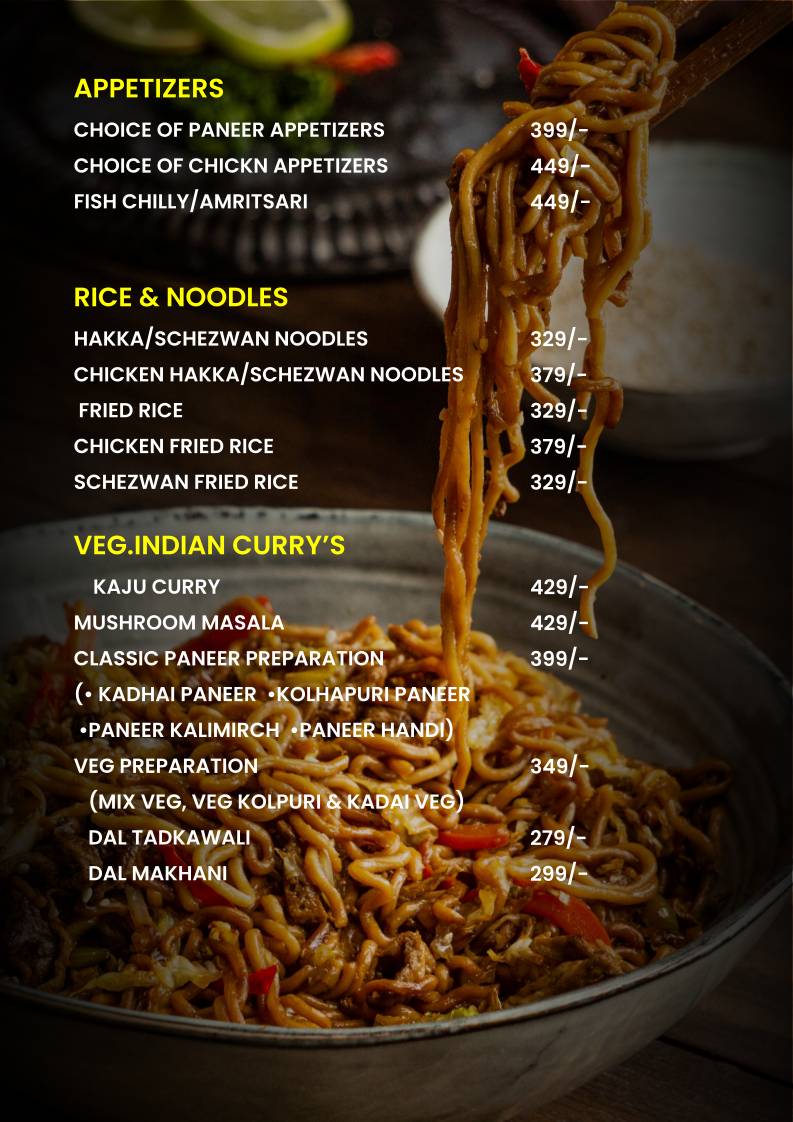 Lounge 21 Indore menu