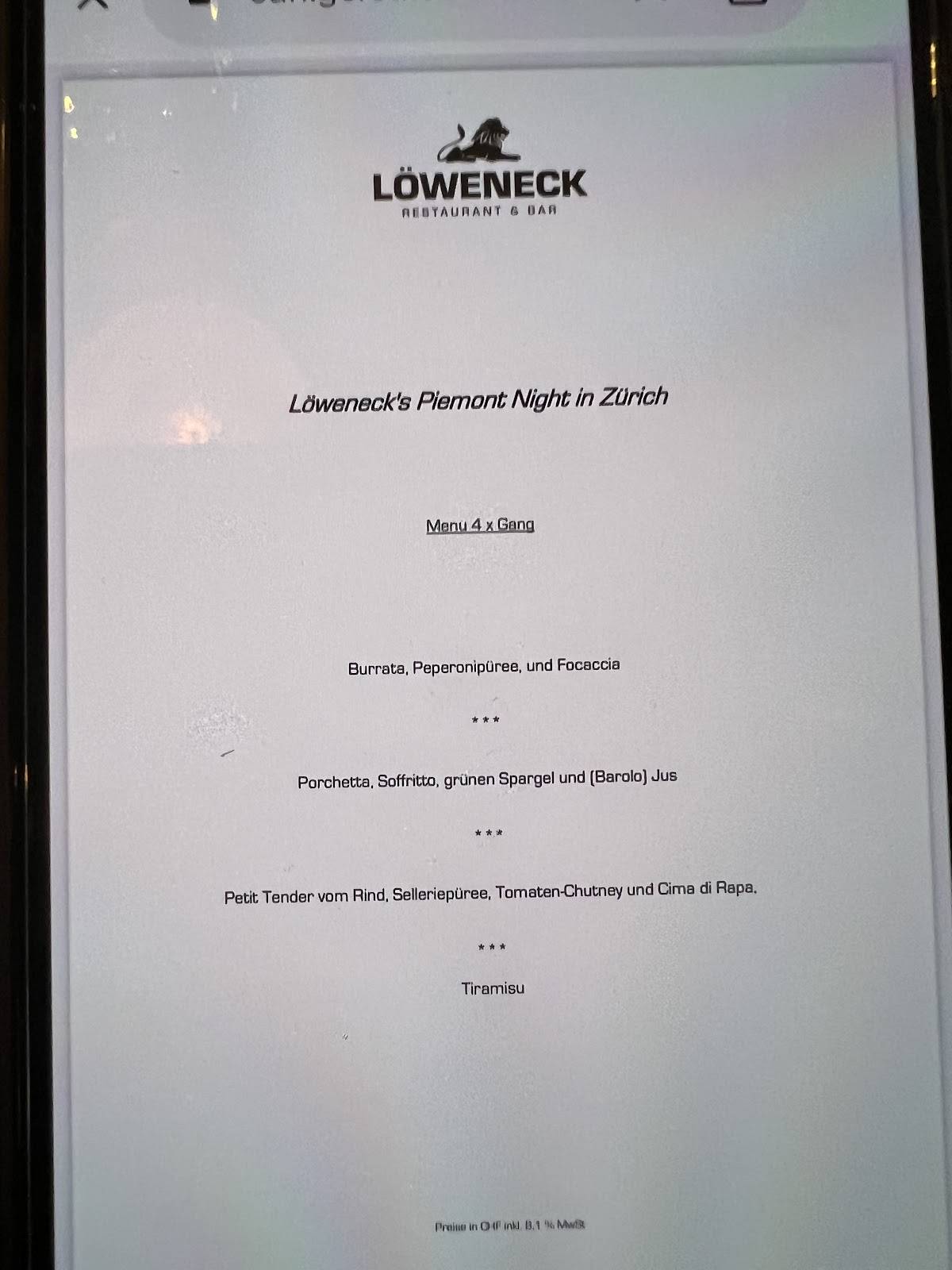 Menu di Löweneck 