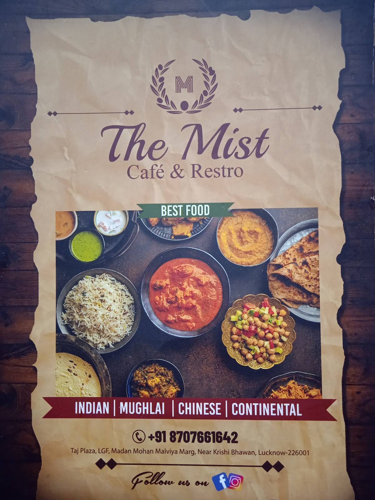 THE MIST CAFE & RESTRO menu