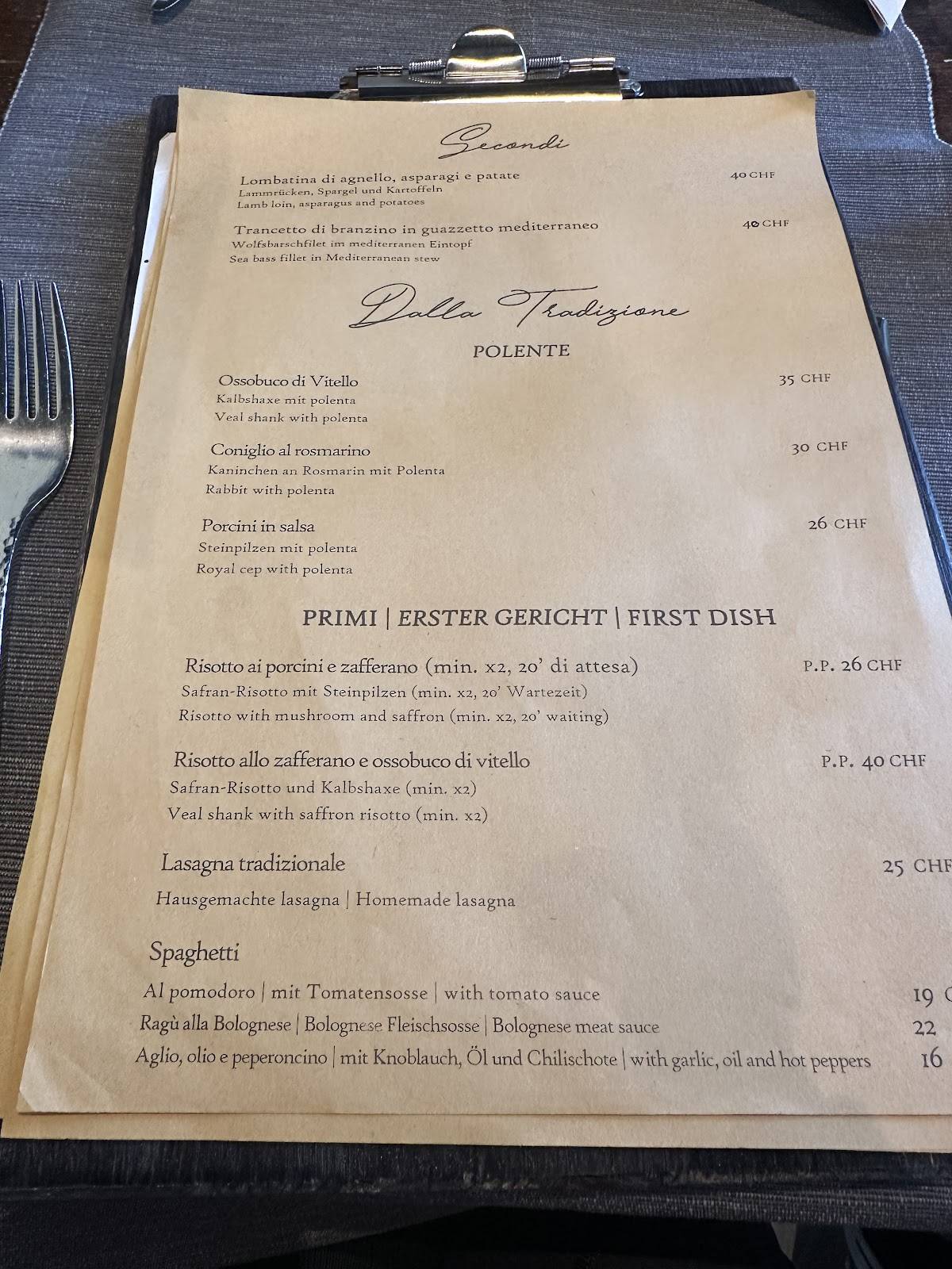 Menu di Locanda Gandriese 
