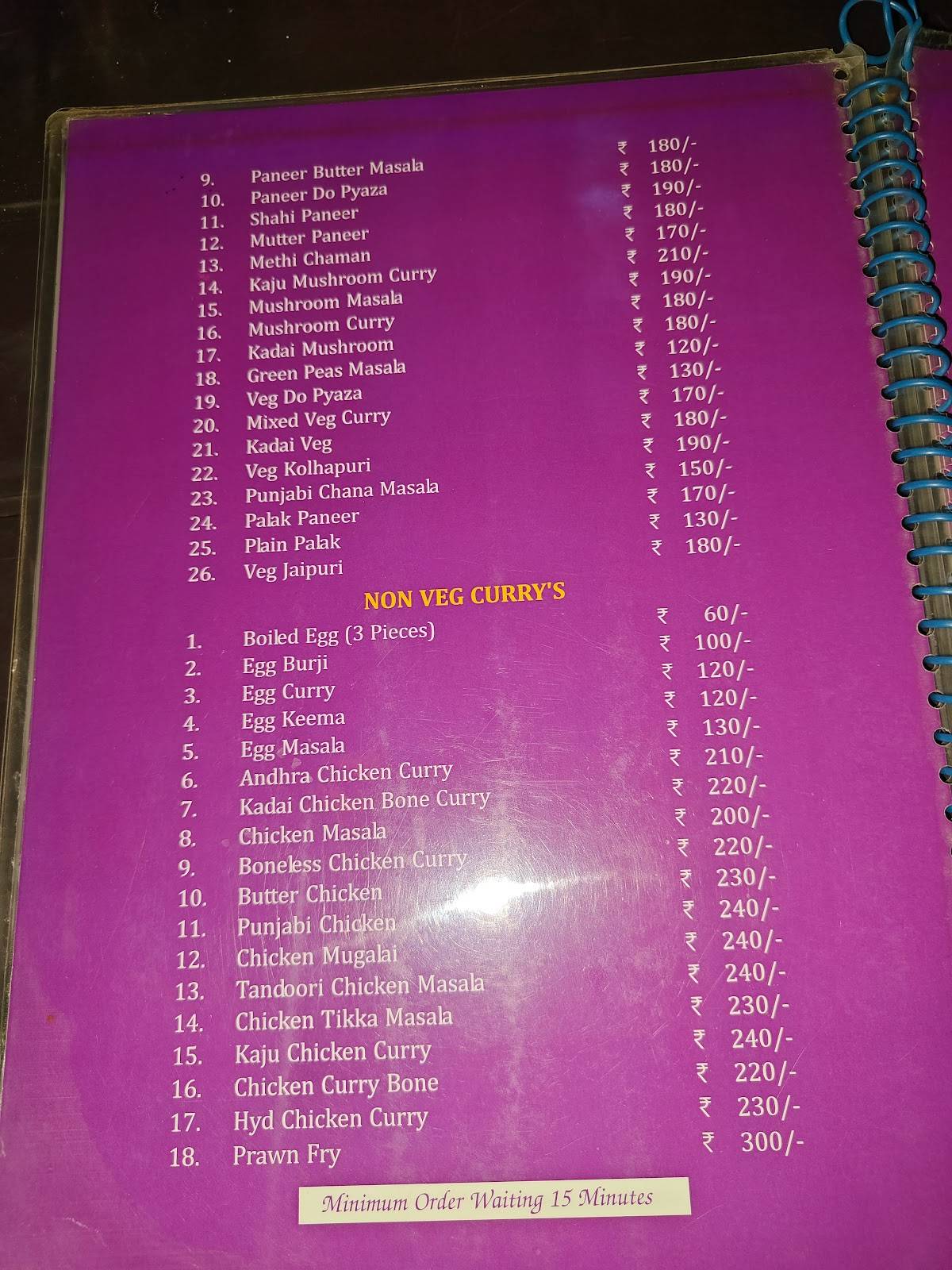 MANNAT DHABA AND RESTAURANT menu