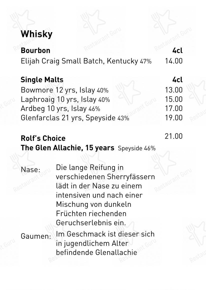 Menu per MARTA Cafe - Music - Bar in Berna