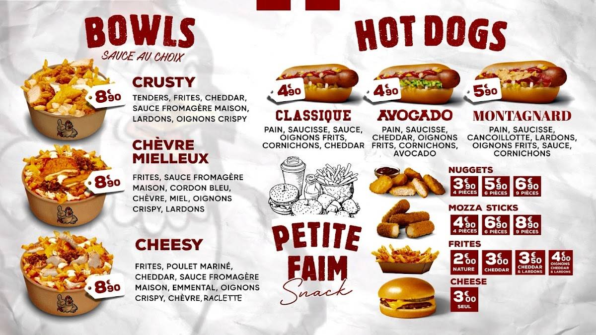 Menu de MASTER CHICKEN