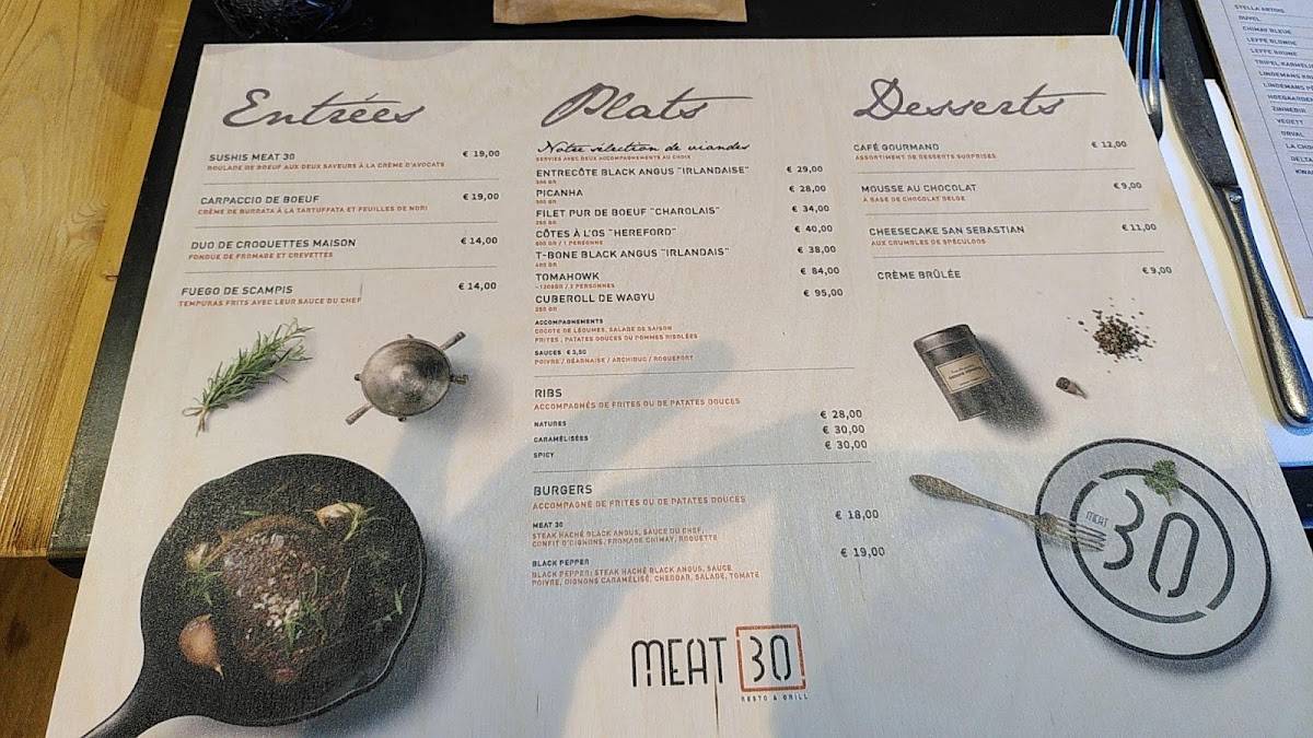 Menu de MEAT30 - STEAKHOUSE