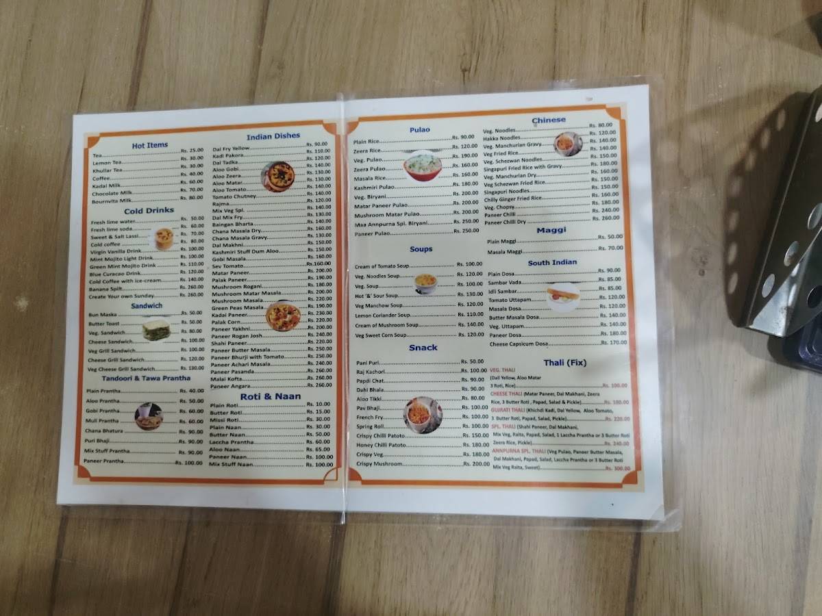Maa Annapurna Restaurants menu