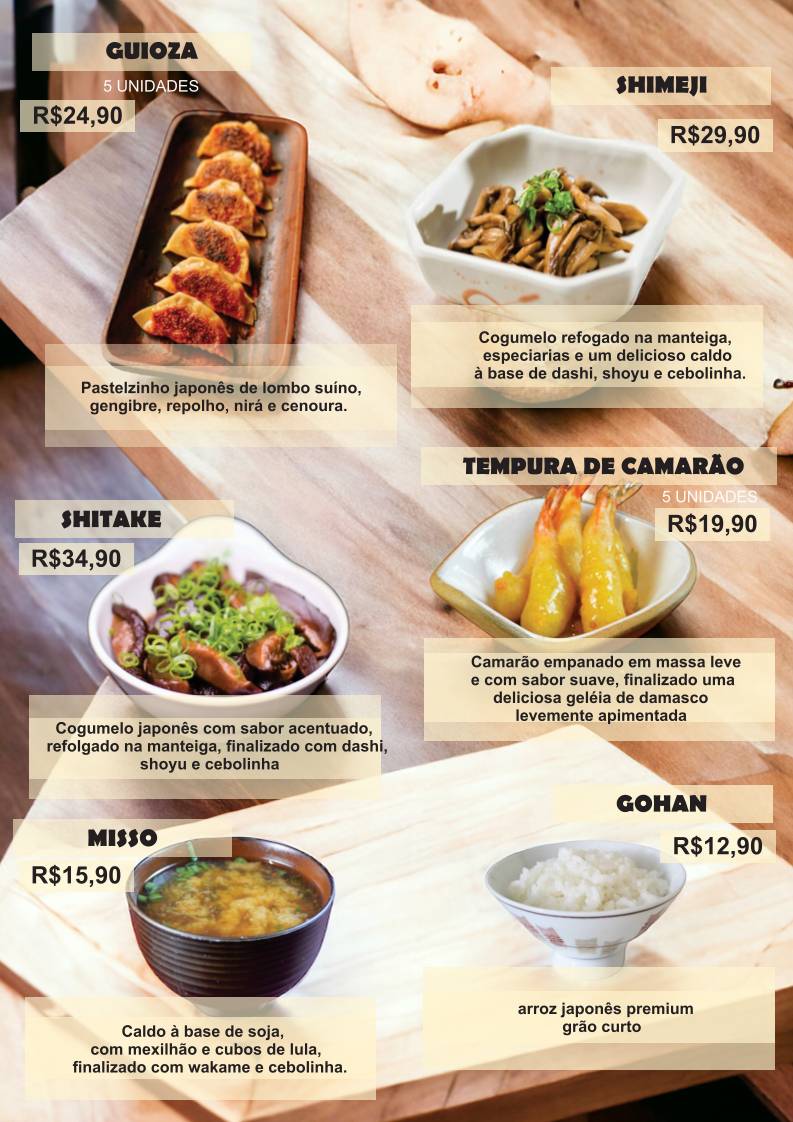 Made In Japan Espaço Gastronômico cardápio