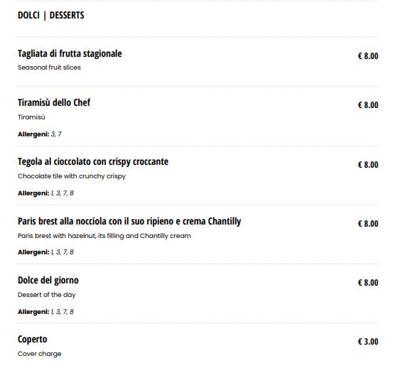 Menu di Magellano Bar & Restaurant 